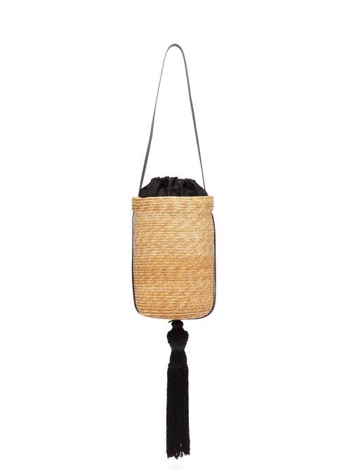 Matchesfashion.com Eliurpi - Borla Tasselled Straw Bucket Bag - Womens - Beige