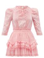 Matchesfashion.com Loveshackfancy - Isidore Broderie-anglaise Cotton Sun Dress - Womens - Light Pink