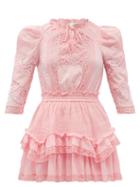 Matchesfashion.com Loveshackfancy - Isidore Broderie-anglaise Cotton Sun Dress - Womens - Light Pink