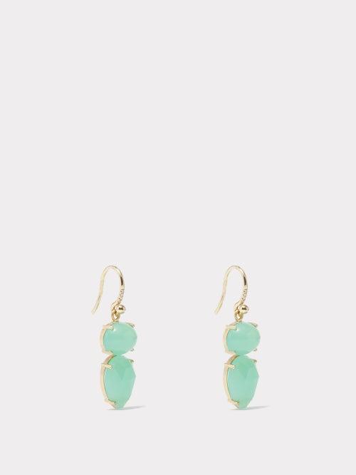 Irene Neuwirth - Double Drop Chrysoprase, Diamond & Gold Earrings - Womens - Multi