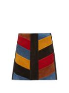 M.i.h Jeans Chevron Suede Mini Skirt