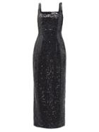 Matchesfashion.com Emilia Wickstead - Basset Scoop-neck Sequinned Mini Dress - Womens - Black