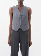 The Frankie Shop - Gelso Tailored Waistcoat - Womens - Dark Grey