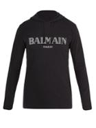 Balmain Logo Hooded Cotton Sweater
