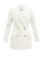 Matchesfashion.com Alexander Mcqueen - Double-breasted Crepe Jacket - Womens - Ivory