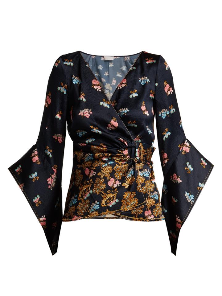 Peter Pilotto Fig Tree-print Silk Blouse