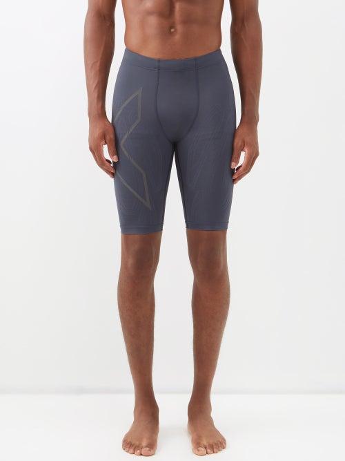2xu - Light Speed Technical Compression Running Shorts - Mens - Grey