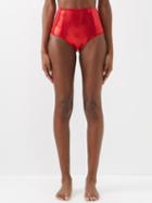 Dodo Bar Or - High-rise Metallic Bikini Briefs - Womens - Red