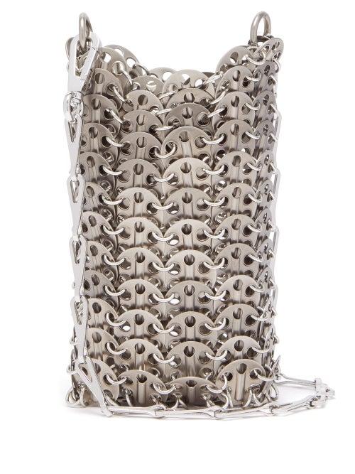 Matchesfashion.com Paco Rabanne - Mini 1969 Chain Clutch - Womens - Black Grey