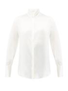 Matchesfashion.com Etro - Hampshire Silk Satin Blouse - Womens - White