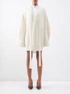 Sa Su Phi - Oversized Ribbed-sleeve Cashmere Cardigan - Womens - Ivory