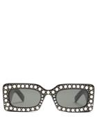 Gucci Faux-pearl Embellished Acetate Sunglasses