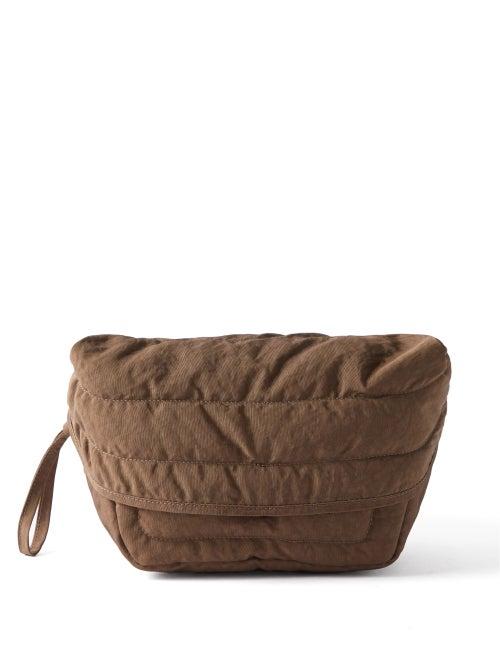 Lemaire - Flight Padded Nylon-canvas Cross-body Bag - Mens - Dark Brown