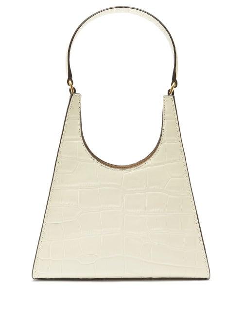Matchesfashion.com Staud - Rey Crocodile-effect Leather Handbag - Womens - Cream