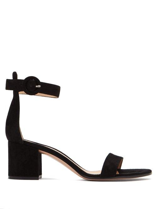 Matchesfashion.com Gianvito Rossi - Portofino 60 Suede Sandals - Womens - Black
