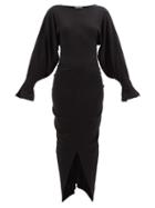 Marni - Balloon-sleeve Wool-jersey Dress - Womens - Black