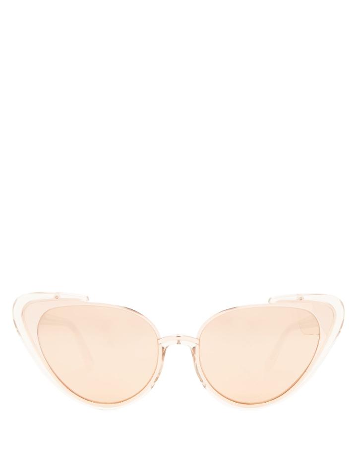 Linda Farrow Cat-eye Metallic Sunglasses