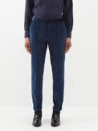 Paul Smith - Velvet Straight-leg Trousers - Mens - Dark Blue