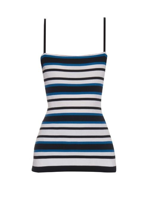 Dolce & Gabbana Striped Ribbed-knit Top