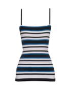 Dolce & Gabbana Striped Ribbed-knit Top