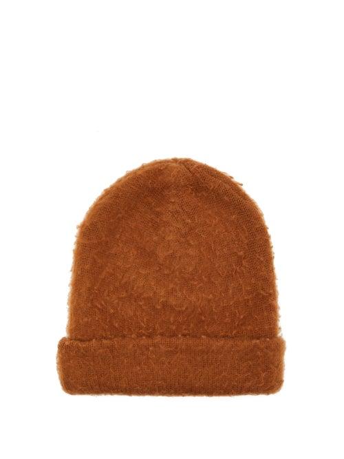 Matchesfashion.com Acne Studios - Peele Wool Blend Beanie Hat - Womens - Brown