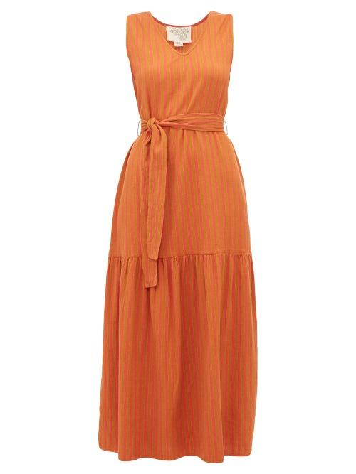 Matchesfashion.com Ace & Jig - Julien Ginger Weave Cotton Dress - Womens - Red Multi