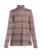 Matchesfashion.com Prada - Baiade Striped Cotton Top - Womens - Red