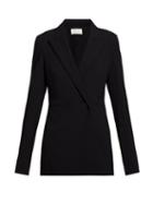 Matchesfashion.com The Row - Ciel Double Breasted Twill Jacket - Womens - Black