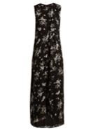 Vince Floral-print Round-neck Silk-crepe Dress