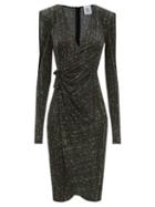 Vetements - Dynasty Code-print Crepe Wrap Dress - Womens - Black Multi