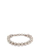 Matchesfashion.com Title Of Work - Beaded Sterling Silver Bracelet - Mens - Silver