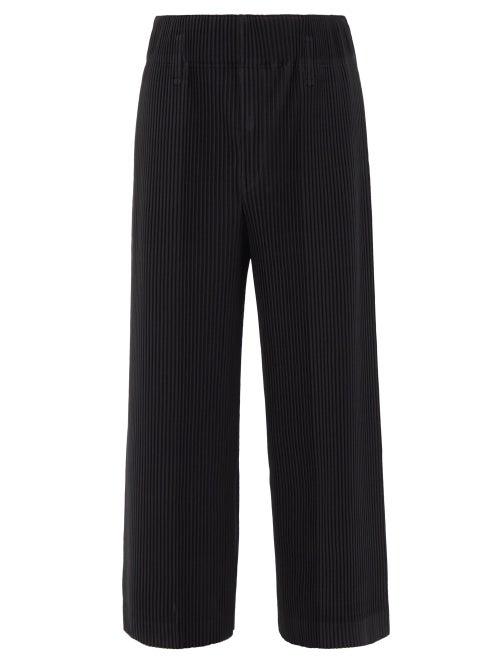 Homme Pliss Issey Miyake - Technical-pleated Wide-leg Trousers - Mens - Black