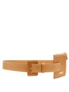 Matchesfashion.com Jacquemus - Ceinture Carre Leather Belt - Womens - Beige