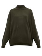 Matchesfashion.com Allude - High Neck Cashmere Sweater - Womens - Khaki