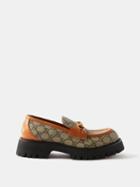 Gucci - Horsebit Gg-canvas Chunky Loafers - Womens - Brown Multi