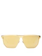 Ladies Accessories Bottega Veneta - D-frame Metal Sunglasses - Womens - Gold
