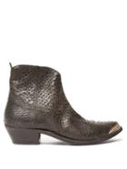 Matchesfashion.com Golden Goose Deluxe Brand - Western Snake Effect Leather Boots - Womens - Black