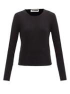 Matchesfashion.com Jil Sander - Ribbed Cotton-blend Sweater - Womens - Navy
