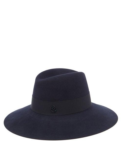 Matchesfashion.com Maison Michel - Kate Felt Fedora Hat - Womens - Navy