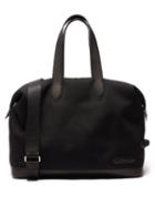 Brioni - Interlock And Leather Holdall - Mens - Black