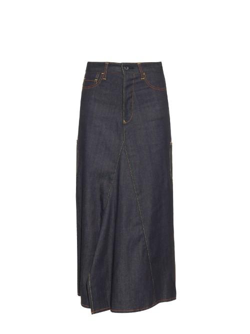Y's By Yohji Yamamoto A-line Denim Maxi Skirt