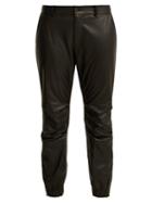 Matchesfashion.com Nili Lotan - Cropped Leather Trousers - Womens - Black