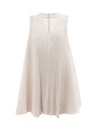 Pleats Please Issey Miyake - Technical-pleated Trapeze Top - Womens - Light Beige