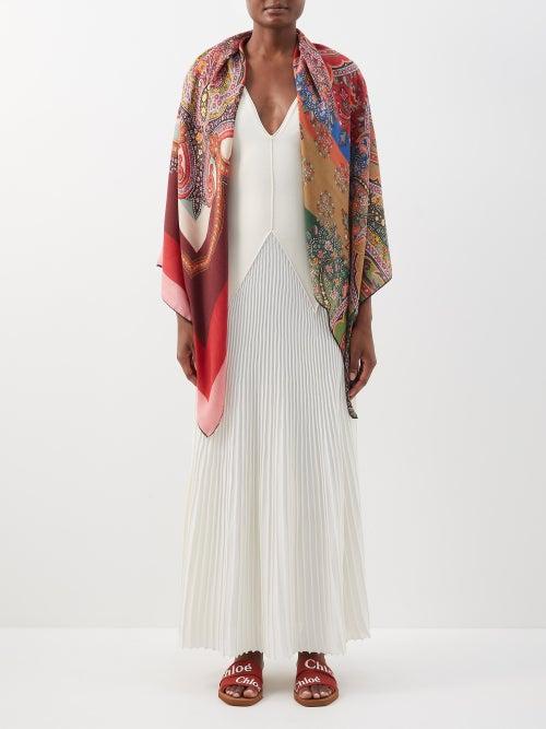 Etro - Paisley-print Cashmere-blend Twill Scarf - Womens - Multi