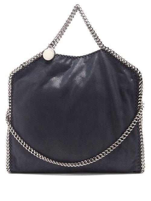 Matchesfashion.com Stella Mccartney - Falabella Faux Suede Shoulder Bag - Womens - Navy