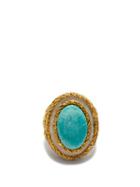 Matchesfashion.com Aurlie Bidermann - Liz Turquoise Gold-plated Ring - Womens - Blue Gold