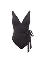 Matchesfashion.com Zimmermann - Zinnia Wrap Swimsuit - Womens - Black