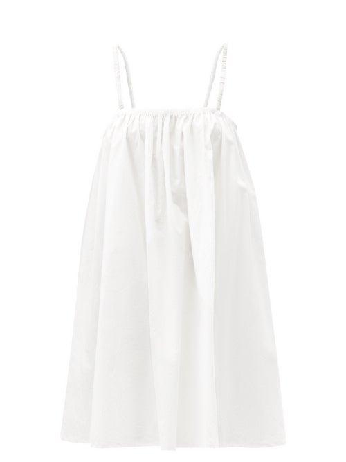 Ladies Lingerie Deiji Studios - The Skirt Organic Cotton-poplin Dress - Womens - White
