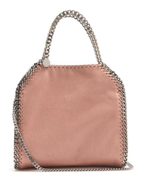 Matchesfashion.com Stella Mccartney - Falabella Mini Faux Suede Cross Body Bag - Womens - Light Pink