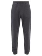 Sunspel - Elasticated-waist Cotton-mlange Track Pants - Mens - Dark Grey